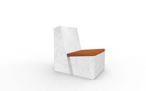 street furniture, concrete, smooth concrete, seating, oparcie z betonu, wood seating, vandal-resistant