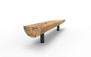 street furniture, kłoda, bench, wood seating
