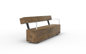 street furniture, kłoda, seating, wood backrest, wood seating