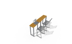 street furniture, chair, hoker, for single person, seating, steel backrest, steel seating
