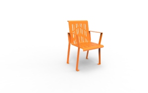 gatumöbler, chair, för en person, bänk, ryggstöd i stål, stålsits